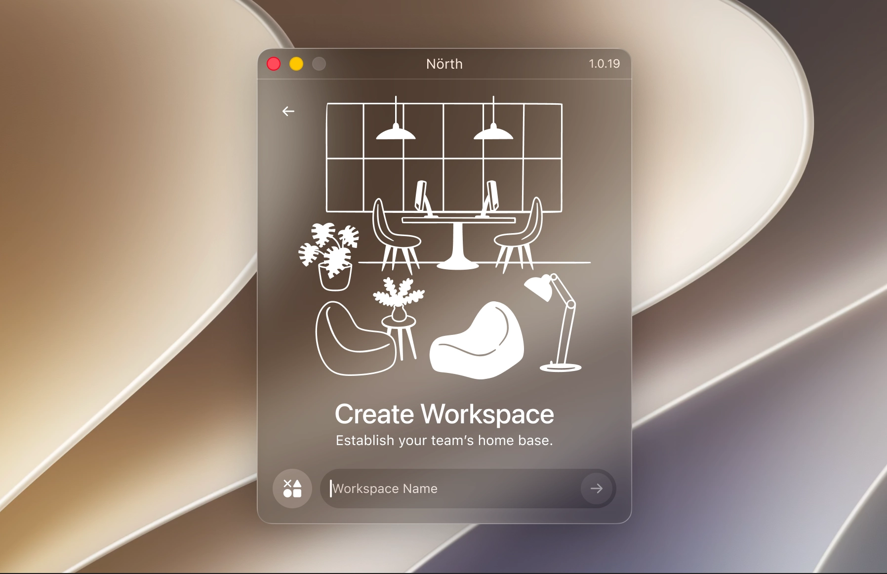 Workspace onboarding window