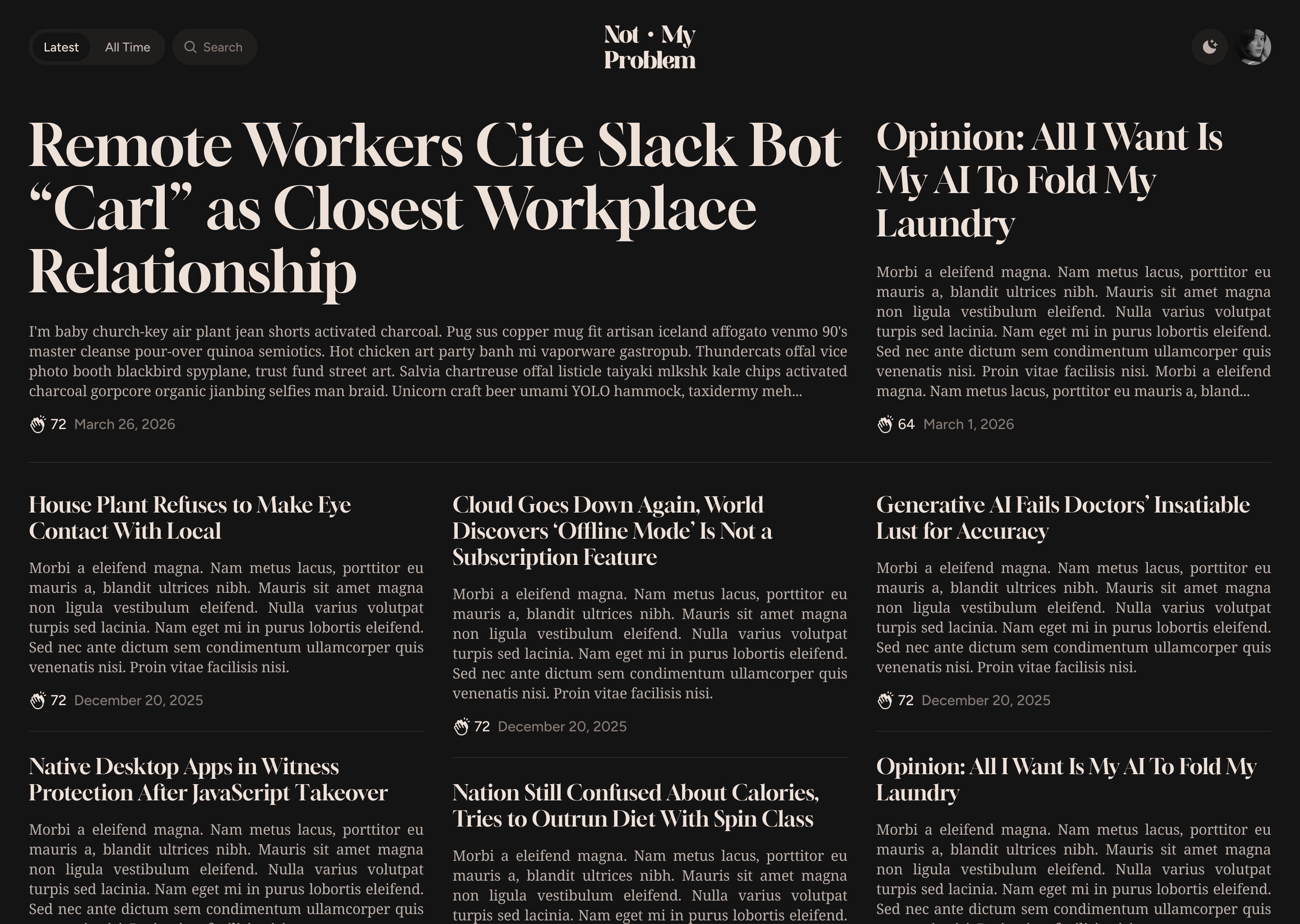 Front page